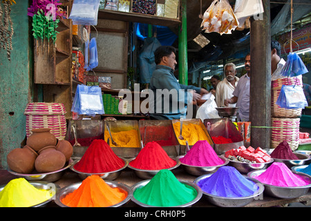 Colorful dyes. Devaraja market. Mysore. India Stock Photo