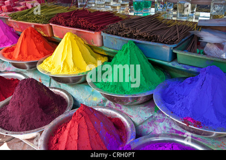 Colorful dyes. Devaraja market. Mysore. India Stock Photo