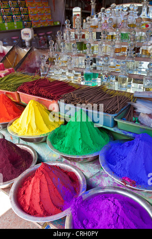 Incense and perfumes shop. Devaraja market. Mysore Stock Photo