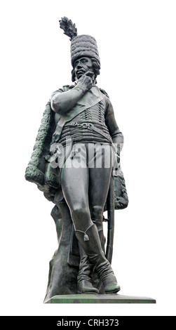 Berlin, Germany. Statue in Zietenplatz: Hans Joachim von Zieten (1699-1786) Cavalier general in the Prussian Army Stock Photo