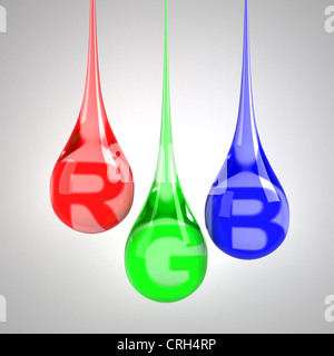 RGB drops Stock Photo