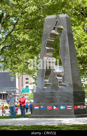 The Universal Soldier monument A memorial to those Americans in the Korean War. Battery Park Manhattan NY USA Stock Photo