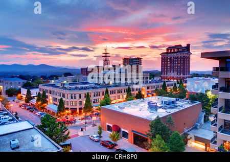 Downtown Asheville, North Carolina at Grove Arcade Stock Photo