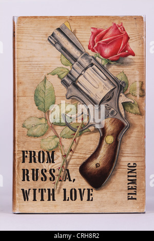 From Russia with Love Ian Fleming Book Cover Original first edition James Bond 007 Stock Photo