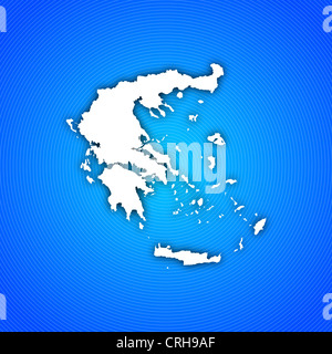 Political map of Greece with the several states. Stock Photo