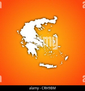 Political map of Greece with the several states. Stock Photo