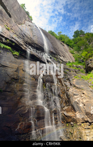 Hickory Nut Falls in Chimney Rock Park North Carolina USA. Color image