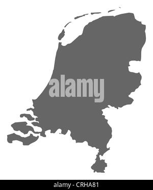 Political map of Netherlands with the several states. Stock Photo