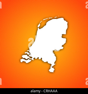 Political map of Netherlands with the several states. Stock Photo