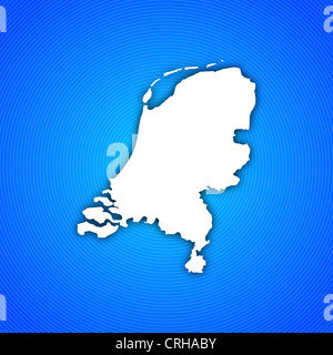 Political map of Netherlands with the several states. Stock Photo