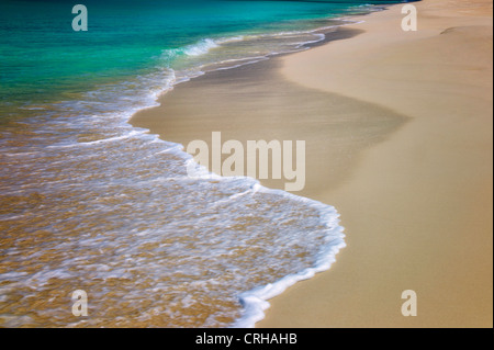 Waves on Pine Cay. Turks and Caicos. Stock Photo