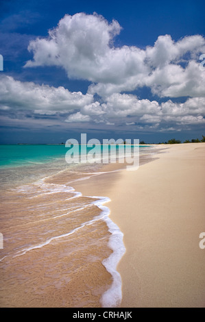 Waves on Pine Cay. Turks and Caicos. Stock Photo