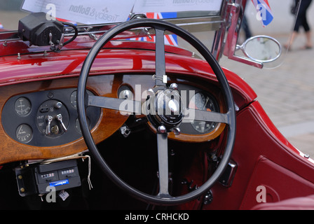 interior of an old Bentley motor car Stock Photo