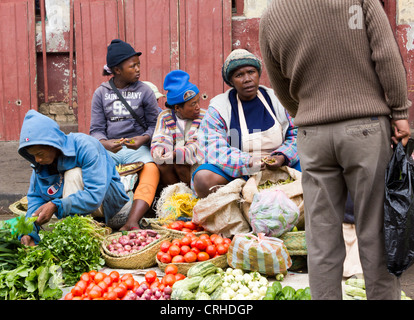 vegetable stall, Analakely market, Antananarivo, Madagascar Stock Photo