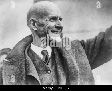 Eugene V. Debs, 5 times Socialist candidate for President, set free from prison on Christmas Day, 1921 Stock Photo