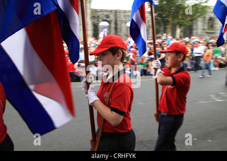 Independence Day Parade on 15th September, Cartago, Costa Rica. Stock Photo