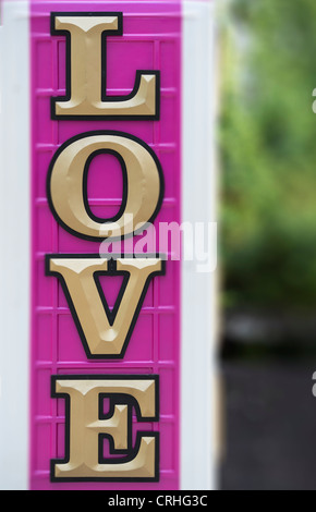 BT Artbox 'Jubilee'. Love. Cavendish Square, London, England Stock Photo