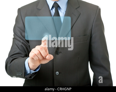 man in office clothes on a white background Stock Photo