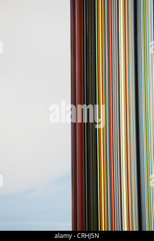Abstract of striped facade, cropped Stock Photo