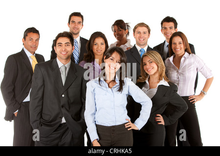 large group of self-confident businesspeople Stock Photo