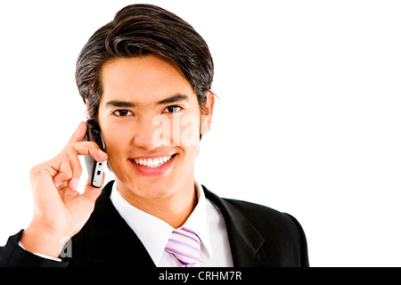 young business man talking on the phone Stock Photo