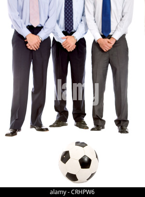 business teamwork with ball Stock Photo