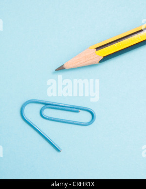 Pencil and clip Stock Photo