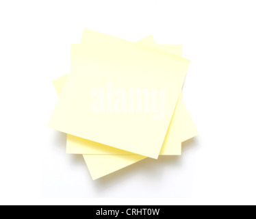Yellow notes Stock Photo