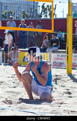 Beach volleyball tournament at Great Yarmouth Stock Photo