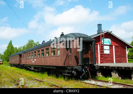 Former railway station still maintained Porvoo Uusimaa province Finland northern Europe Stock Photo