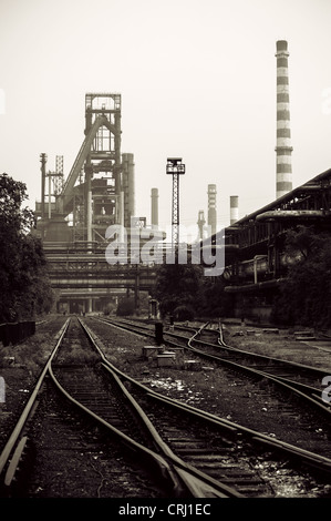 Abandoned steel works in Beijing Stock Photo