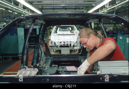 Assembly lines in the automotive industry Stock Photo