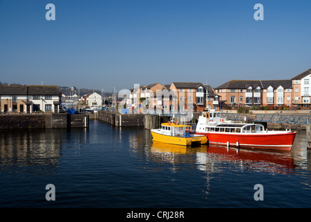 Penarth Marina, Vale of Glamorgan from the Cardiff Bay Barrage, South Wales, United Kingdom. Stock Photo