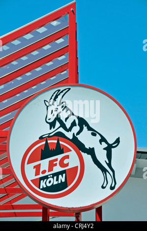 logo of soccer team 1 FC Koeln, Germany, North Rhine-Westphalia, Koeln Stock Photo