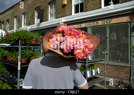 columbia road flower market london Stock Photo