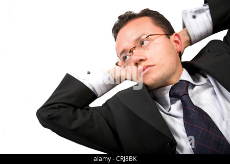 business guy with a dreamy look Stock Photo