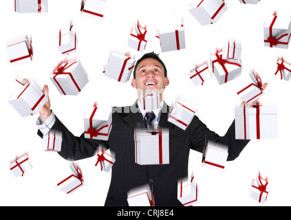 business millionaire getting gifts Stock Photo