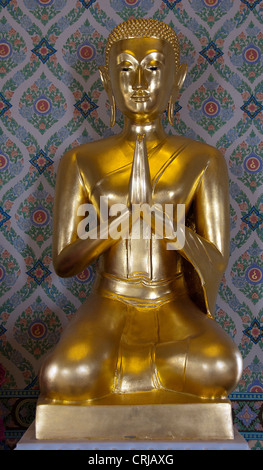 Golden budda temple in Bangkok Thailand Stock Photo