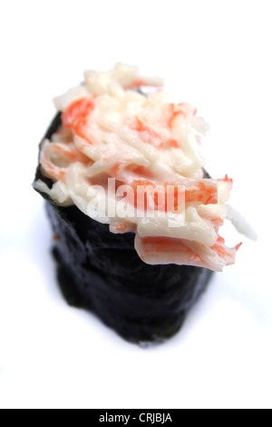 Surimi sushi , artificial crab meat sushi Stock Photo