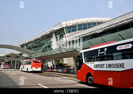 airport limousine bus, Incheon international airport, South Korea, Asia Stock Photo