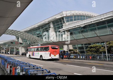 airport limousine bus  Incheon international airport, South Korea, Asia Stock Photo