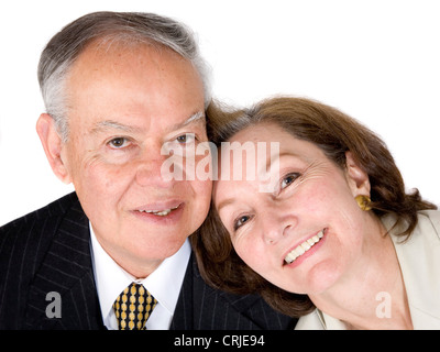 business senior partners with happy faces Stock Photo