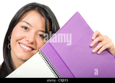 beautiful student with notebook Stock Photo