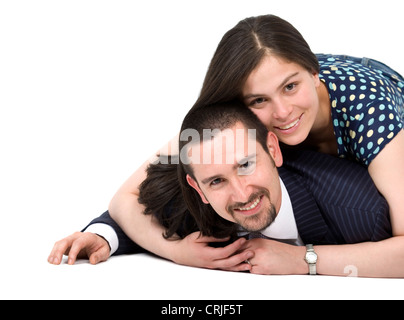 couple of lovers on the floor Stock Photo