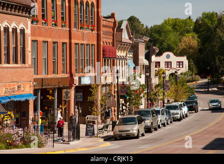 North America, USA, Colorado, Manitou Springs Street Scene Stock Photo