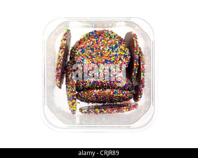 Chocolate freckles isolated against a white background Stock Photo