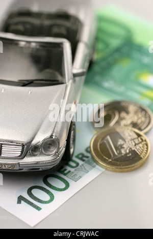 car and Euros Stock Photo