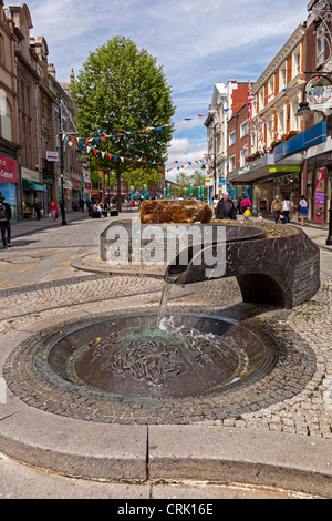 The River of Life project was developed in the aftermath of the 1993 IRA bomb in Warrington, which killed two boys Stock Photo