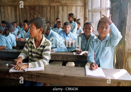 Schueler a public elementary school in Nepal Stock Photo