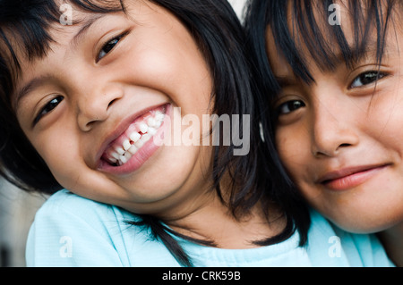 kids on belakang padang riau islands indonesia Stock Photo